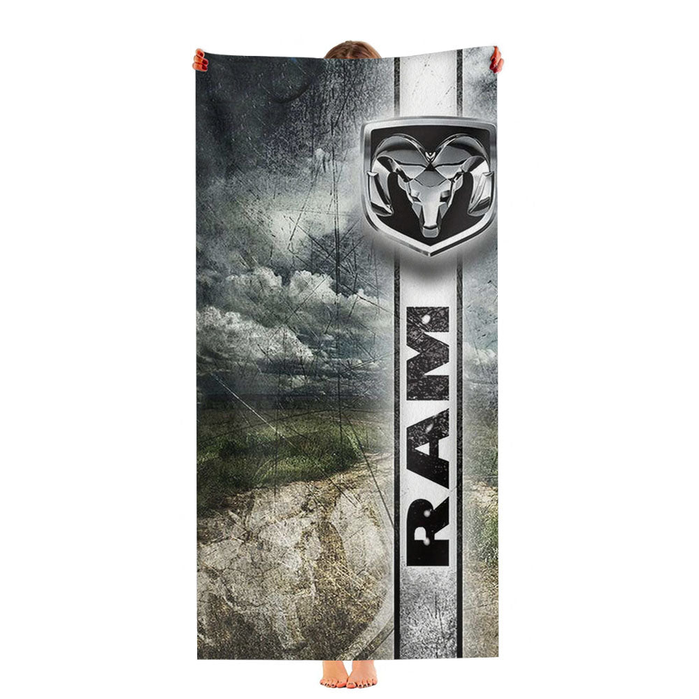 Dodge Ram Logo Ultra-Soft Luxury Bathroom Towels