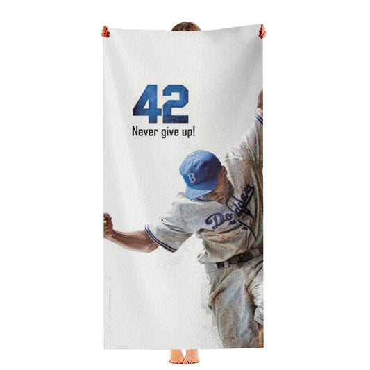 Dodgers 42 Poster Ultra-Soft Luxury Bathroom Towels