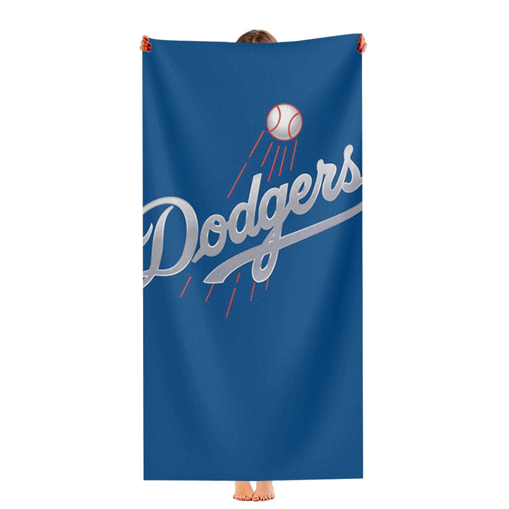Dodgers Full Baseball League Logo Ultra-Soft Luxury Bathroom Towels