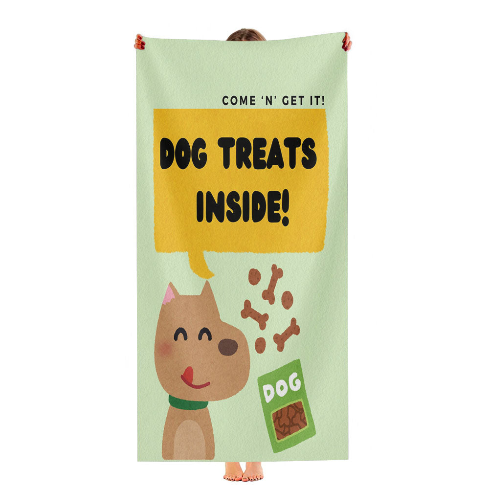 Dog Treats Inside Ultra-Soft Luxury Bathroom Towels