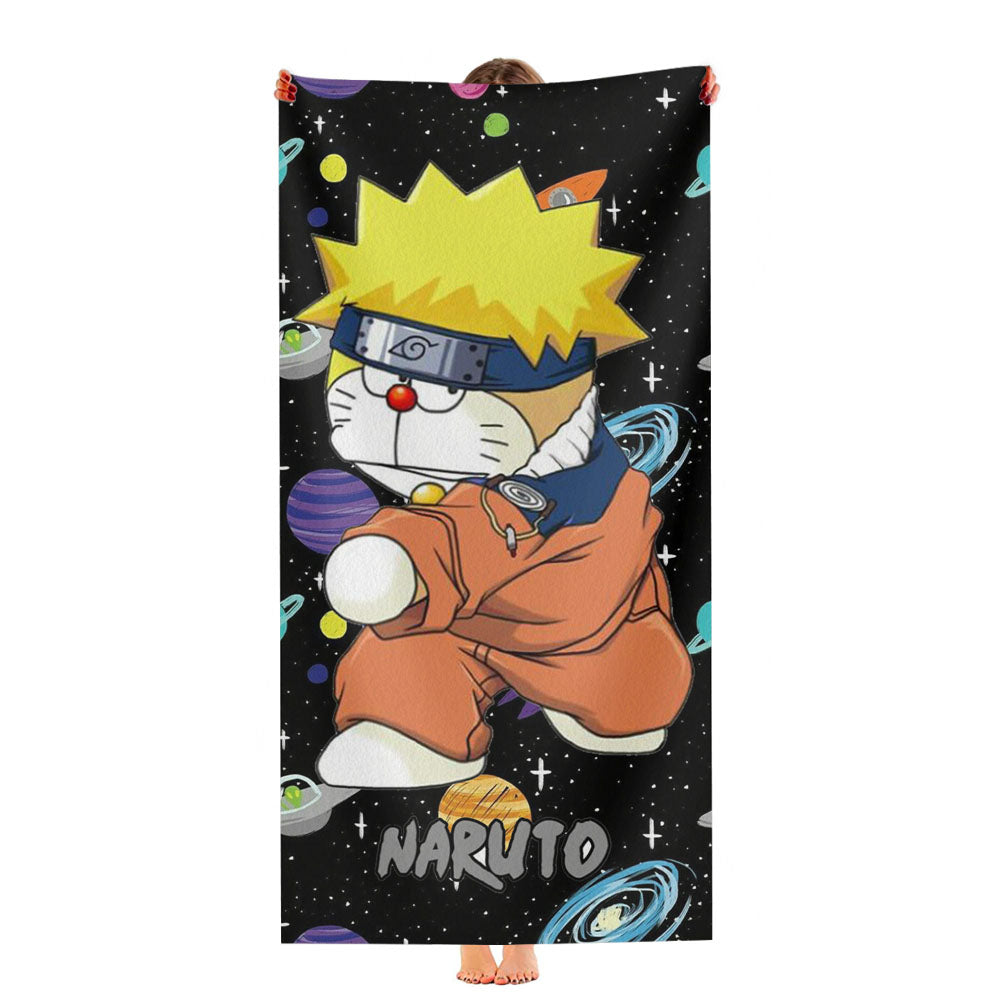 Doraemon Naruto Style With Pattern Ultra-Soft Luxury Bathroom Towels