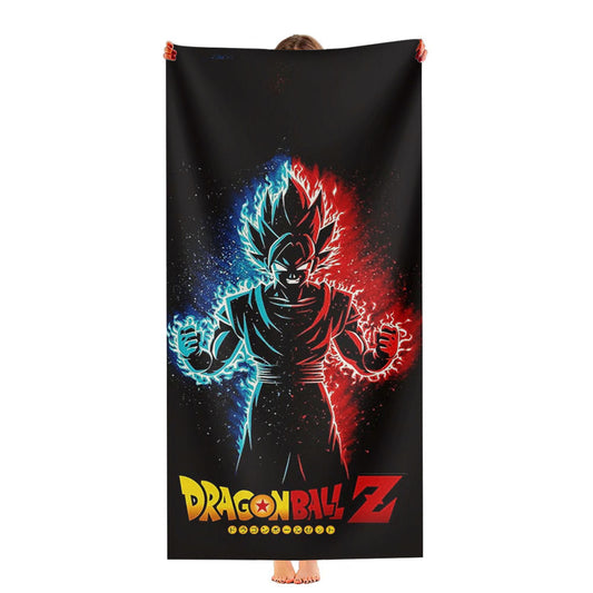 Dragon Ball Z Black 1 Ultra-Soft Luxury Bathroom Towels