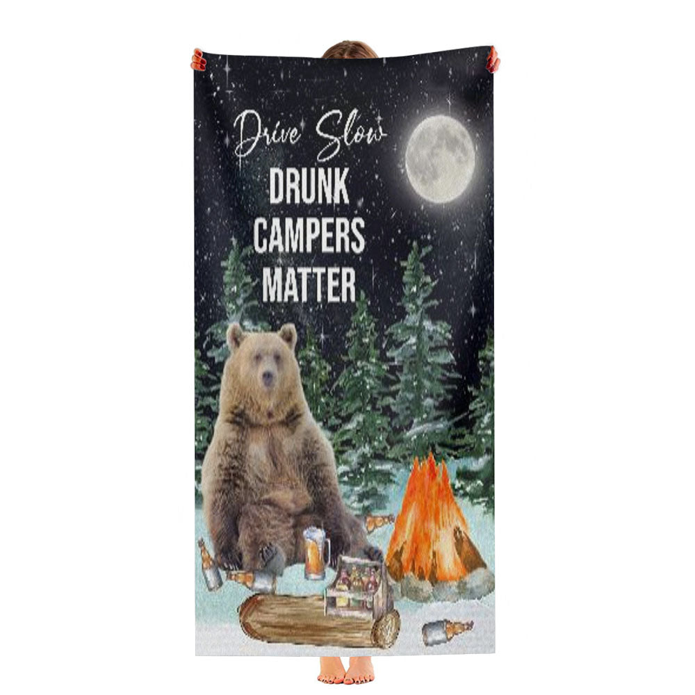 Drunk Campers Matter Ultra-Soft Luxury Bathroom Towels