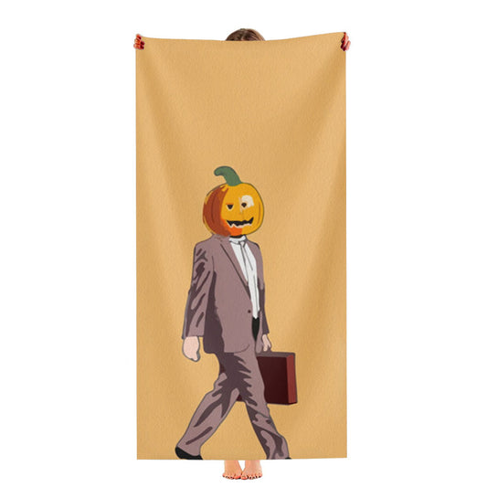 Dwight Pumpkin Head Ultra-Soft Luxury Bathroom Towels