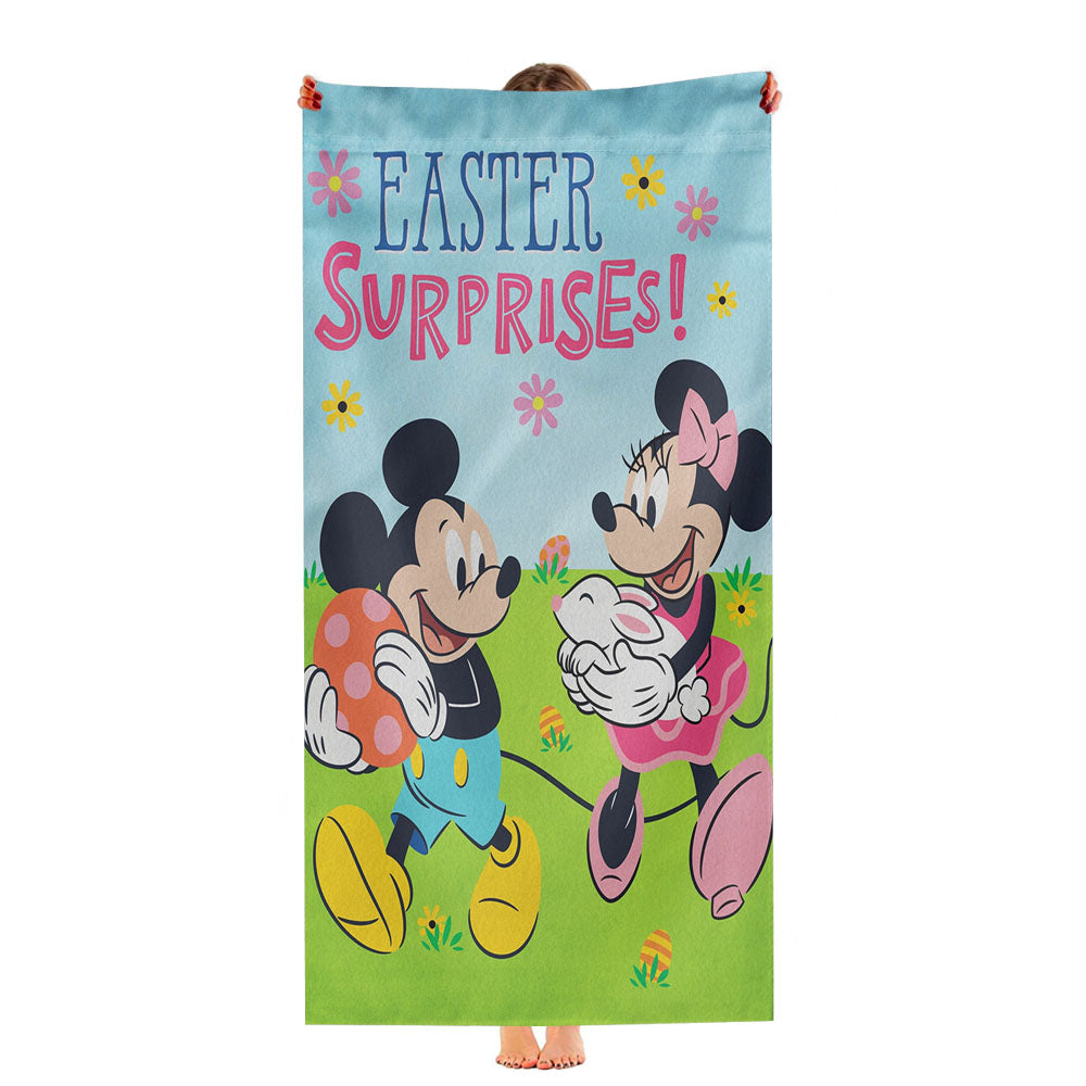 Easter Surprise Mickey And Minnie Ultra-Soft Luxury Bathroom Towels