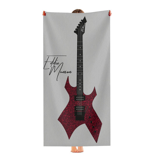 Eddie Munson Guitar Ultra-Soft Luxury Bathroom Towels