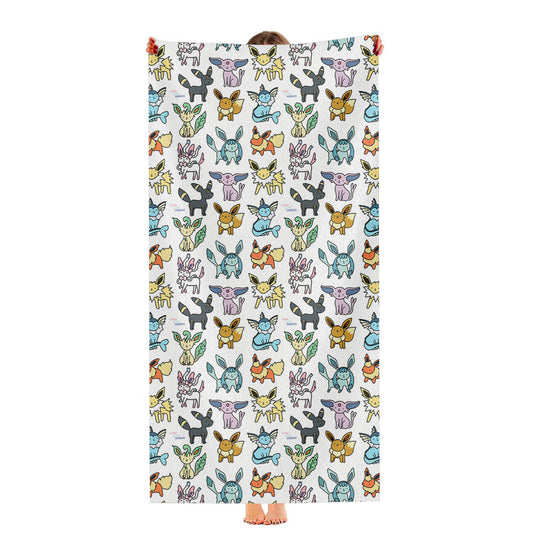 Eevee Pattern Ultra-Soft Luxury Bathroom Towels