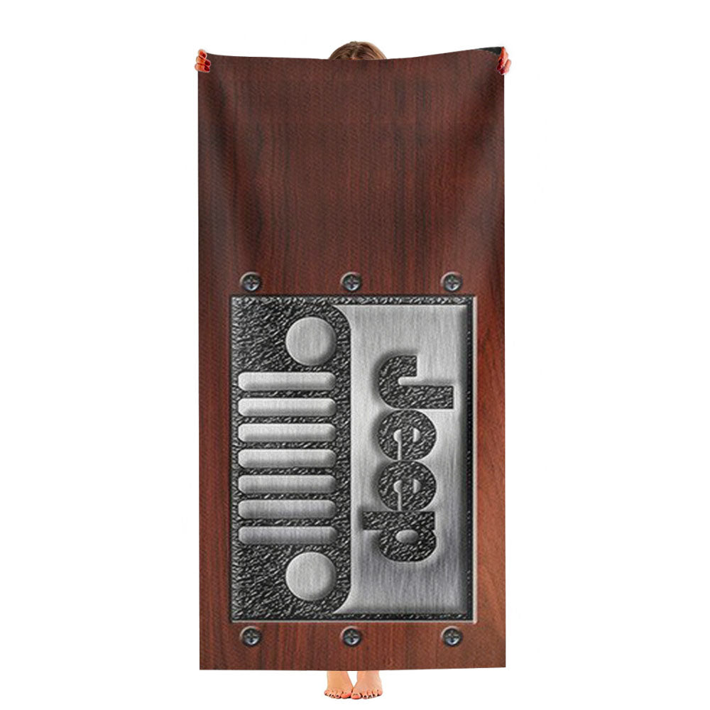 Embossed Steel Jeep Ultra-Soft Luxury Bathroom Towels