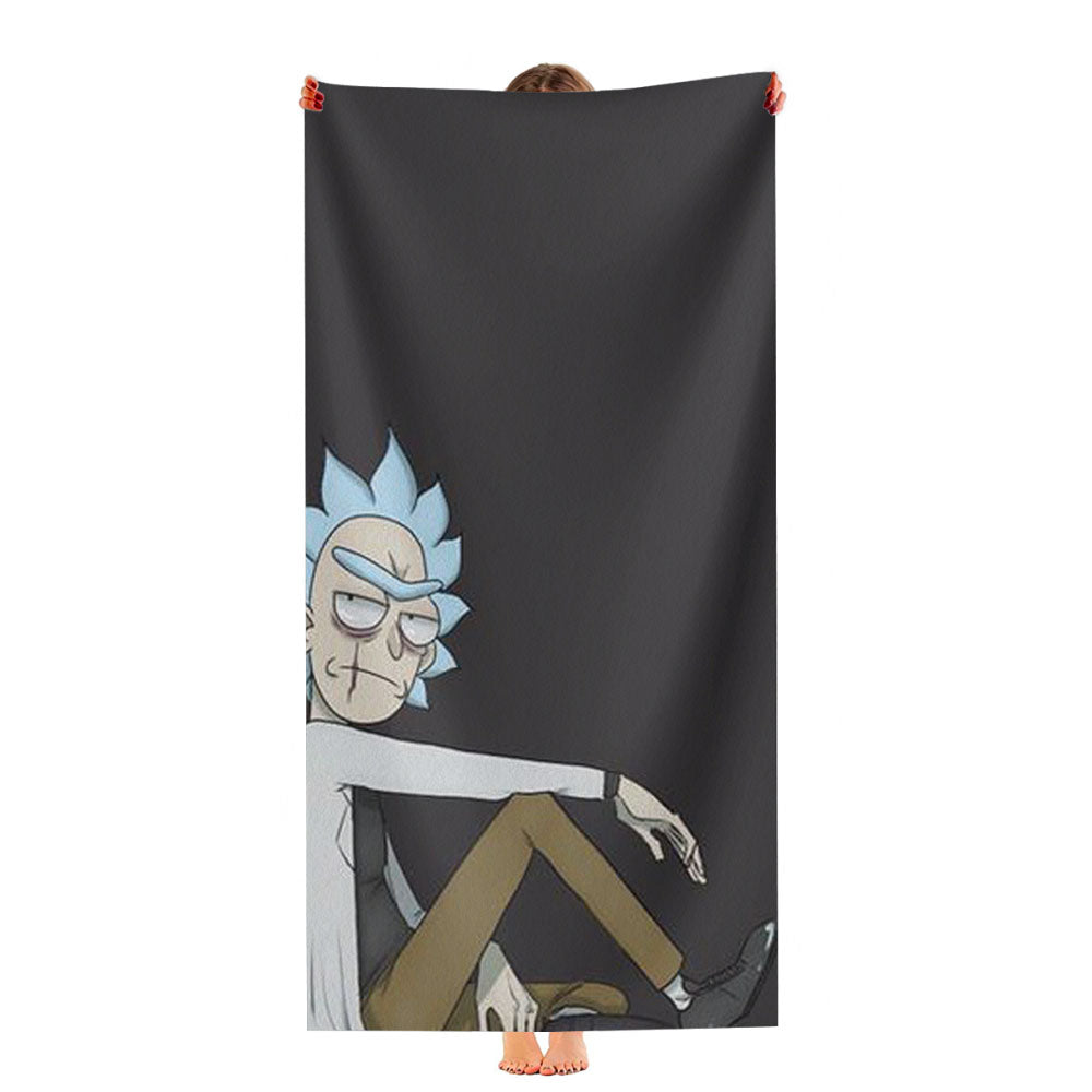 Evil Rick And Morty Ultra-Soft Luxury Bathroom Towels