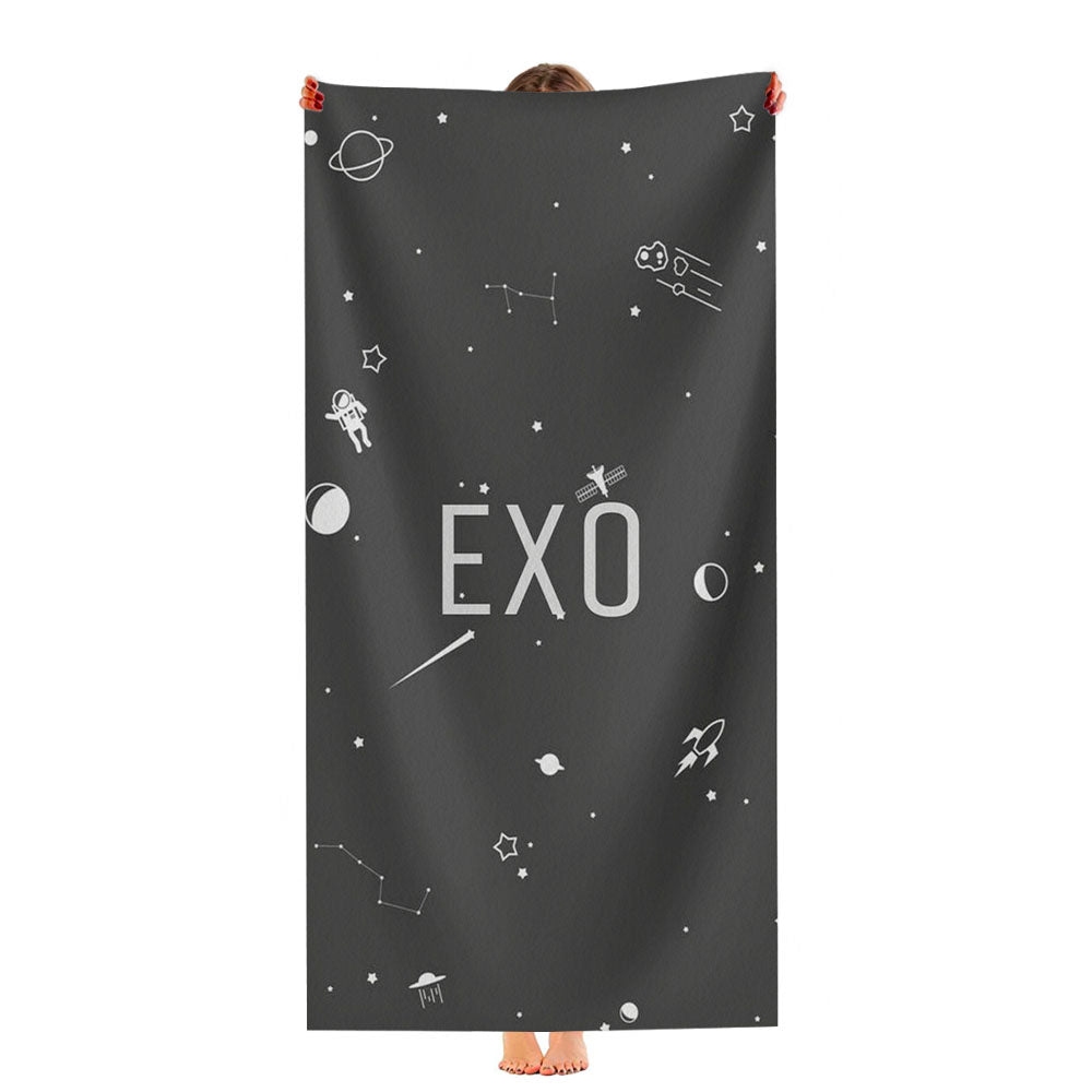 Exo Art Planet Galaxy Pattern Wallpaper Ultra-Soft Luxury Bathroom Towels