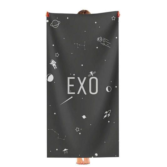 Exo Art Planet Galaxy Pattern Wallpaper Ultra-Soft Luxury Bathroom Towels