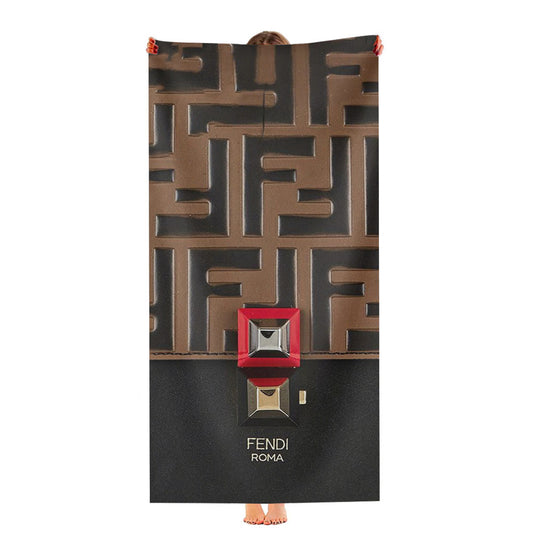 Fendi Roma Brown Pattern Ultra-Soft Luxury Bathroom Towels