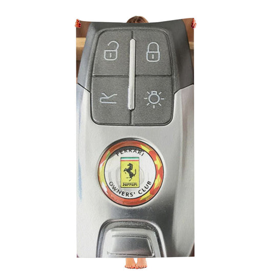 Ferrari Car Keys Stylish Keychain Emblem Ultra-Soft Luxury Bathroom Towels