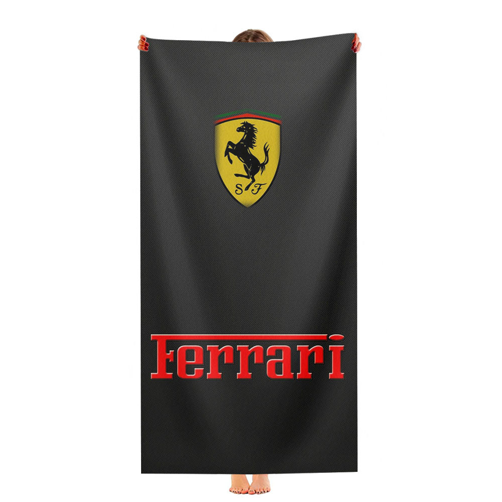 Ferrari Gray Pattern Ultra-Soft Luxury Bathroom Towels
