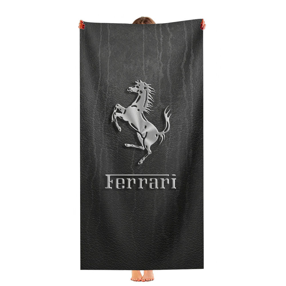 Ferrari Logo Ultra-Soft Luxury Bathroom Towels