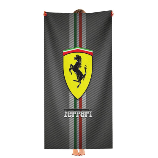 Ferrari Logo 2 Ultra-Soft Luxury Bathroom Towels