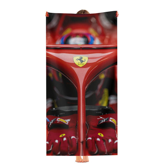Ferrari Race Wallpaper Ultra-Soft Luxury Bathroom Towels
