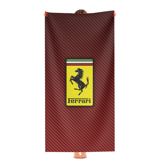Ferrari Red Carbon Fiber Ultra-Soft Luxury Bathroom Towels