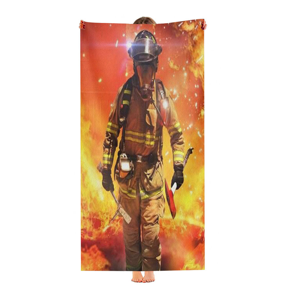 Firefighter Fireman Ultra-Soft Luxury Bathroom Towels