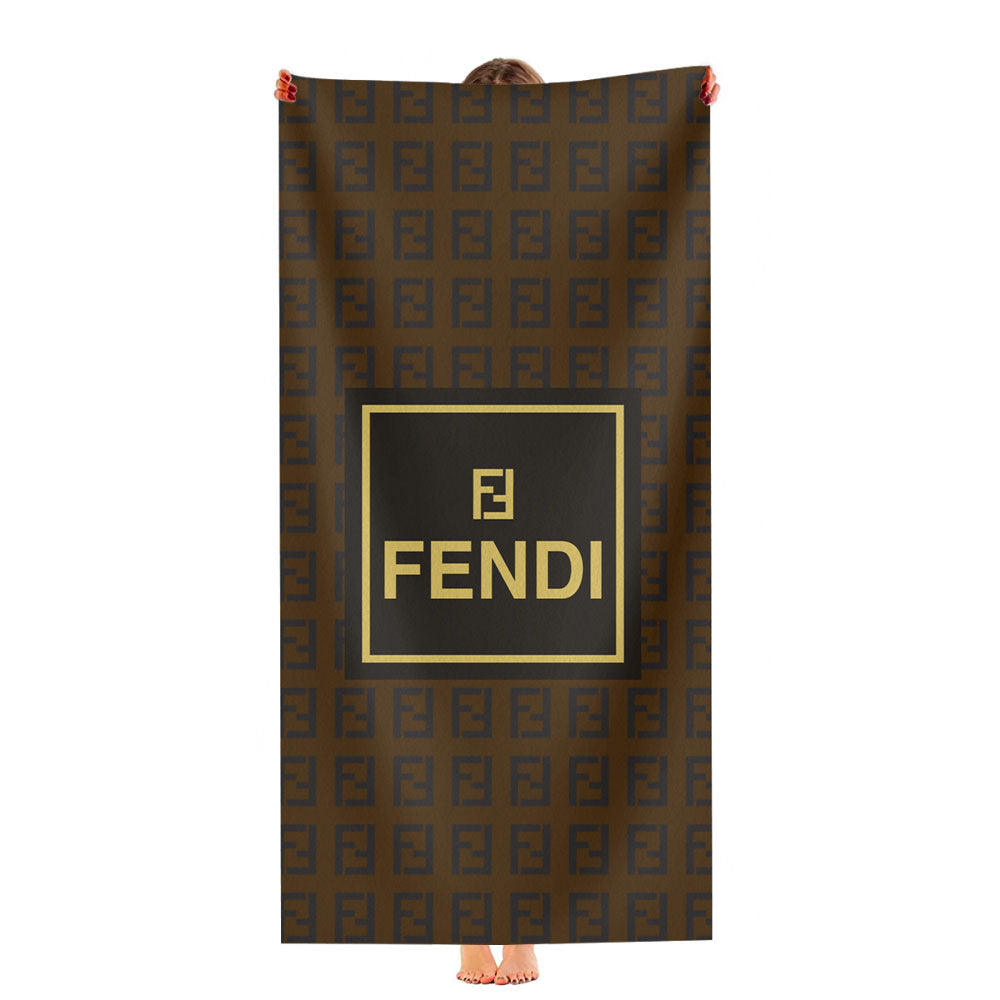 Fl Fendi Pattern Ultra-Soft Luxury Bathroom Towels