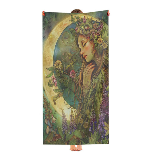 Floral Summer Earth Goddess Ultra-Soft Luxury Bathroom Towels