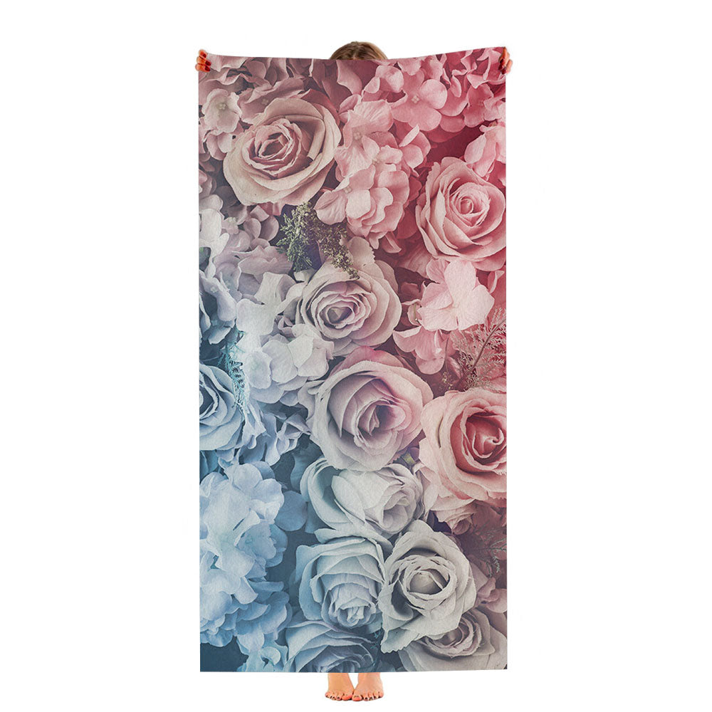 Floral Vintage Photo Ultra-Soft Luxury Bathroom Towels