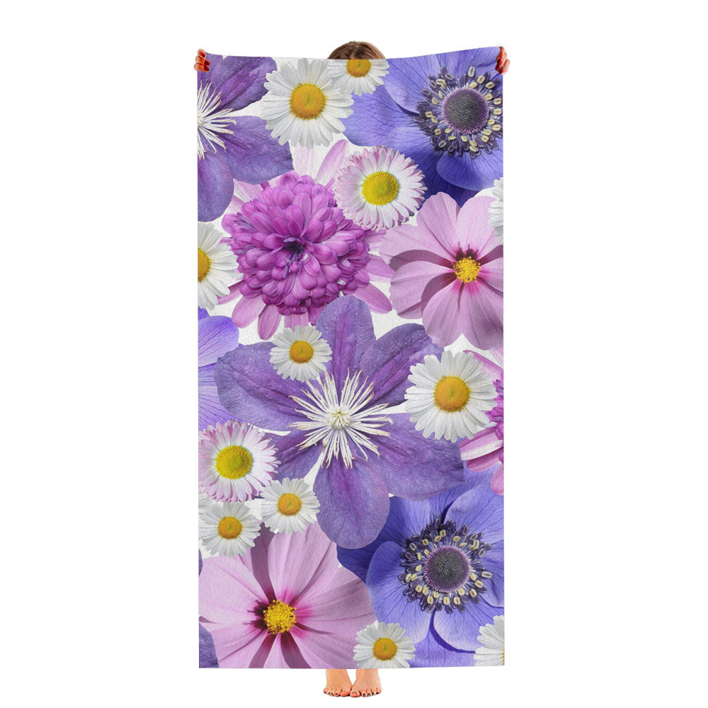Flowers Pattern Ultra-Soft Luxury Bathroom Towels