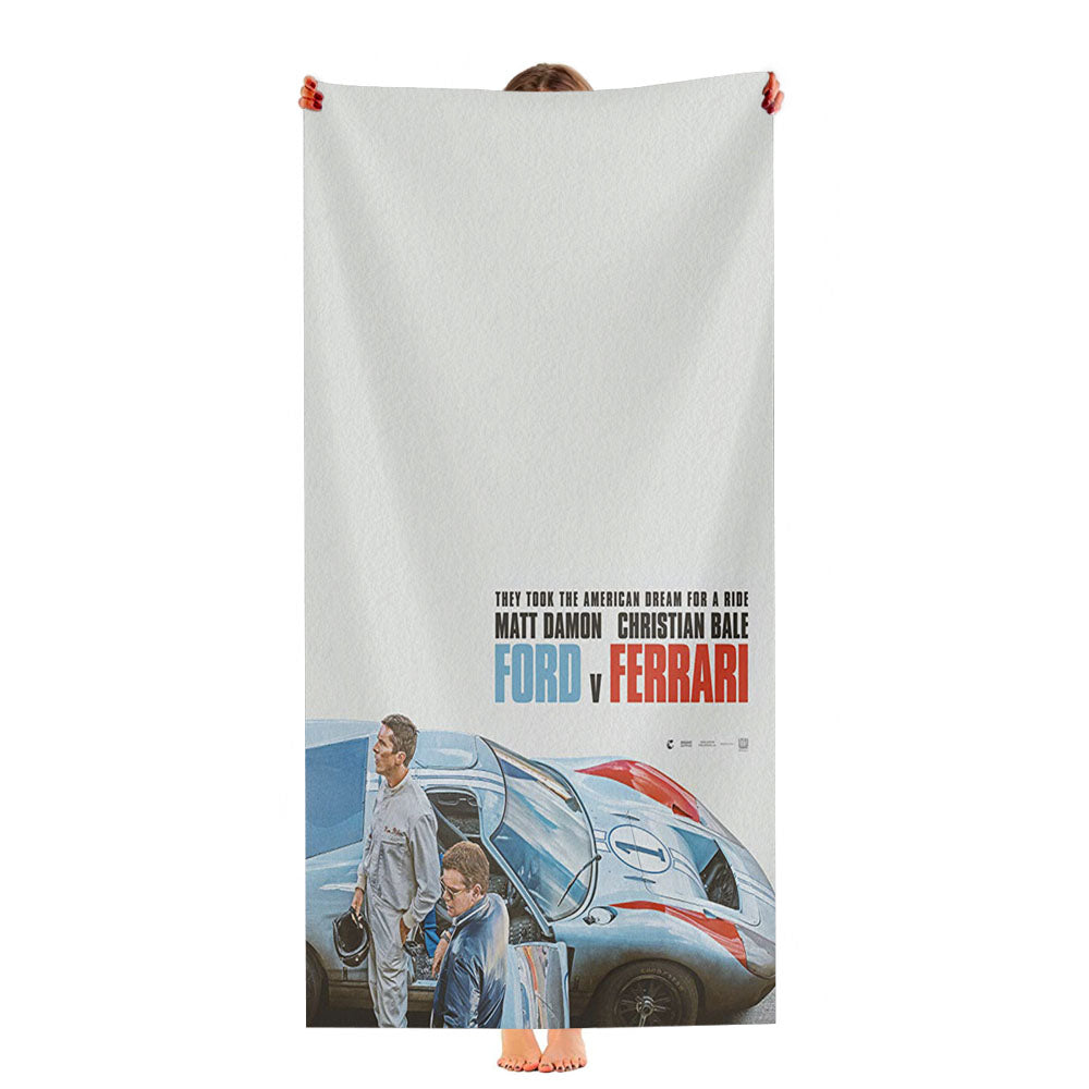 Ford Ferrari 2019 Movie Poster Ultra-Soft Luxury Bathroom Towels