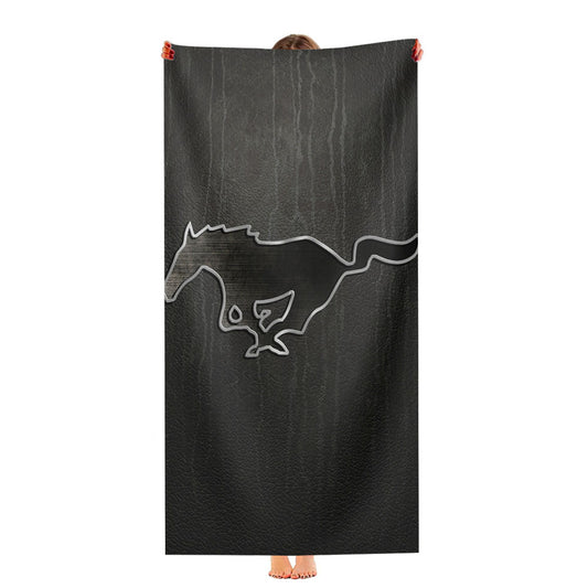 Ford Mustang Background Image Ultra-Soft Luxury Bathroom Towels