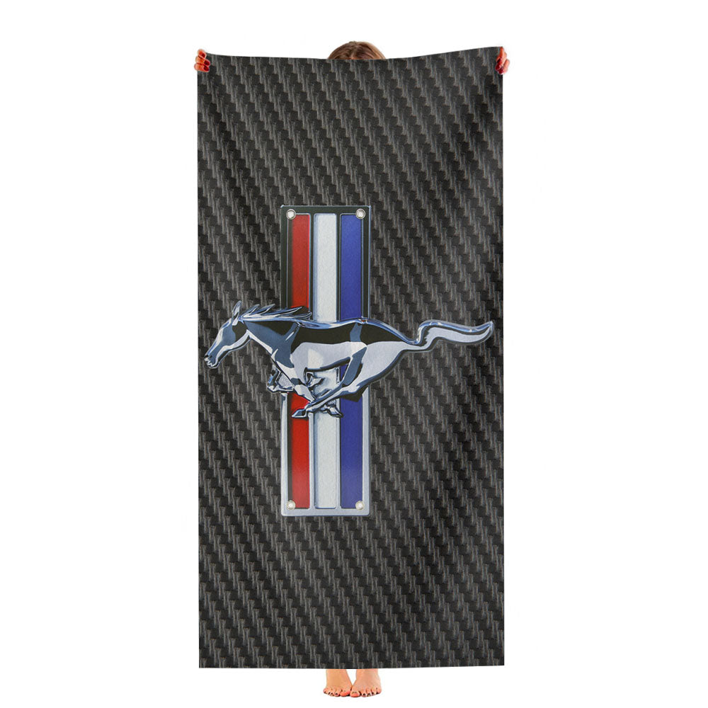 Ford Mustang Carbon Fiber Ultra-Soft Luxury Bathroom Towels