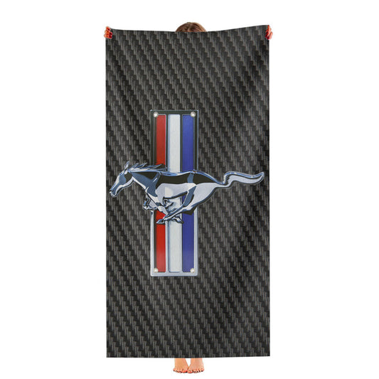 Ford Mustang Carbon Fiber Ultra-Soft Luxury Bathroom Towels