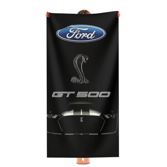 Ford Mustang Gt Black Ultra-Soft Luxury Bathroom Towels