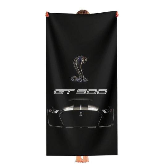 Ford Mustang Shelby Cobra Black Ultra-Soft Luxury Bathroom Towels