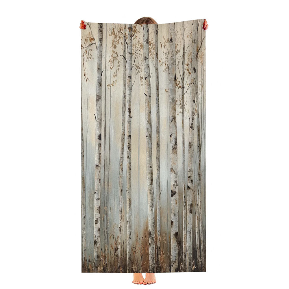 Forest Birch Trees Ultra-Soft Luxury Bathroom Towels