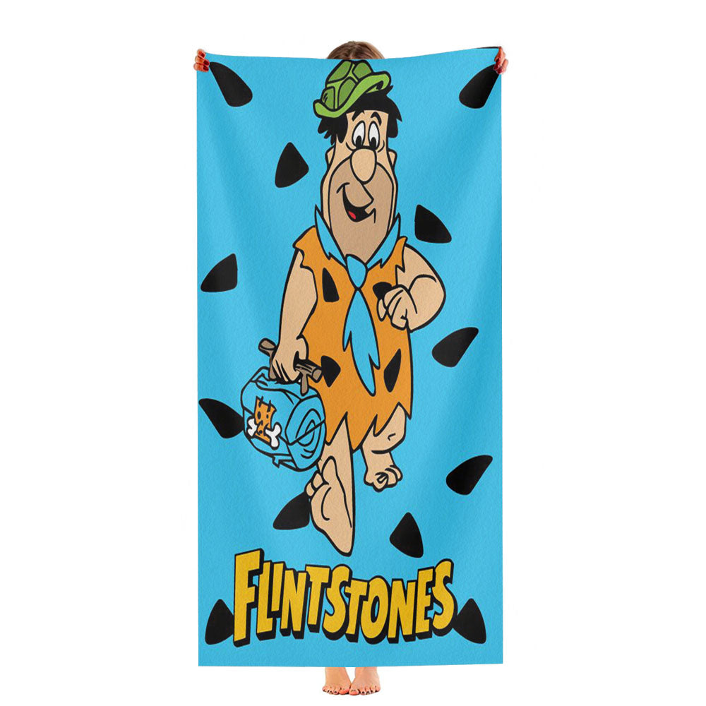 Fred Flintstone Pattern Ultra-Soft Luxury Bathroom Towels