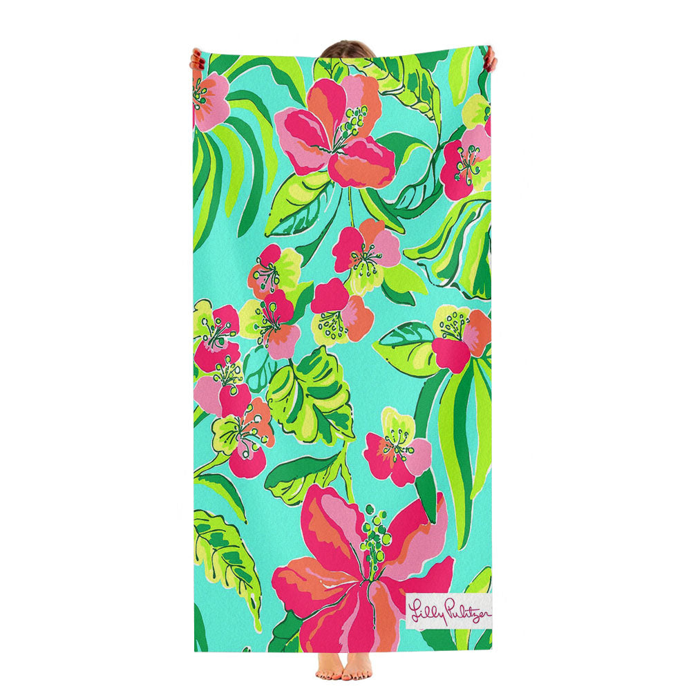 Fritillaria Imperialis Flowers Pattern Lilly Pulitzer Ultra-Soft Luxury Bathroom Towels