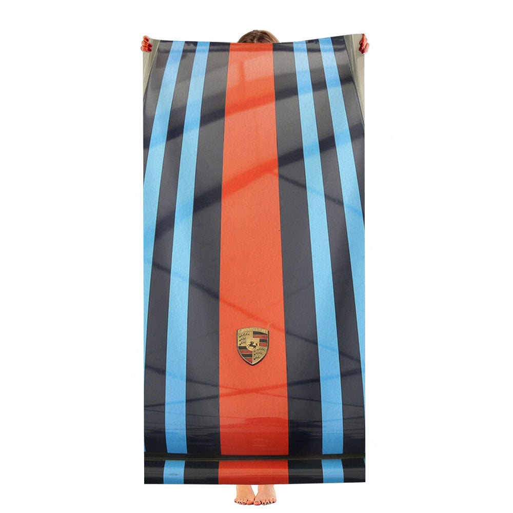 Front Car Porsche 911 Ultra-Soft Luxury Bathroom Towels