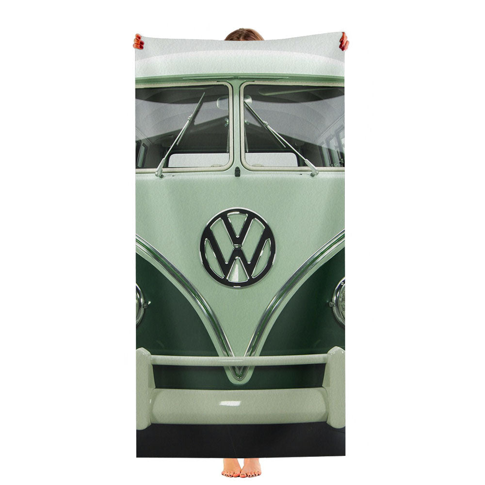 Front Green Volkswagen Ultra-Soft Luxury Bathroom Towels