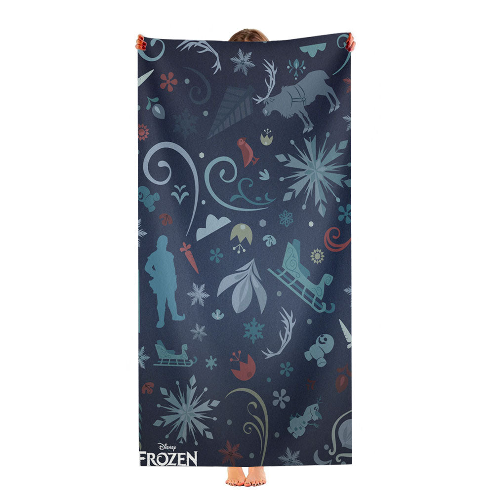 Frozen Pattern Dark Ultra-Soft Luxury Bathroom Towels