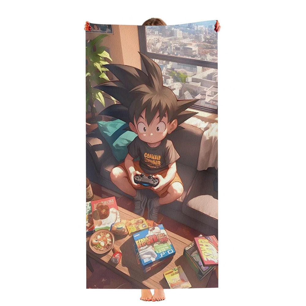 Gaming Goku Vibes Ultra-Soft Luxury Bathroom Towels