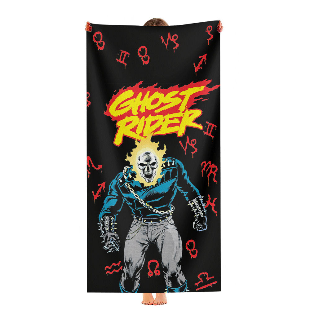 Ghot Rider Pattern Ultra-Soft Luxury Bathroom Towels
