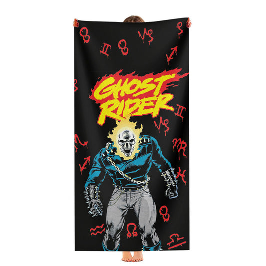 Ghot Rider Pattern Ultra-Soft Luxury Bathroom Towels