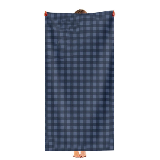 Gingham Plaid Pattern Ultra-Soft Luxury Bathroom Towels