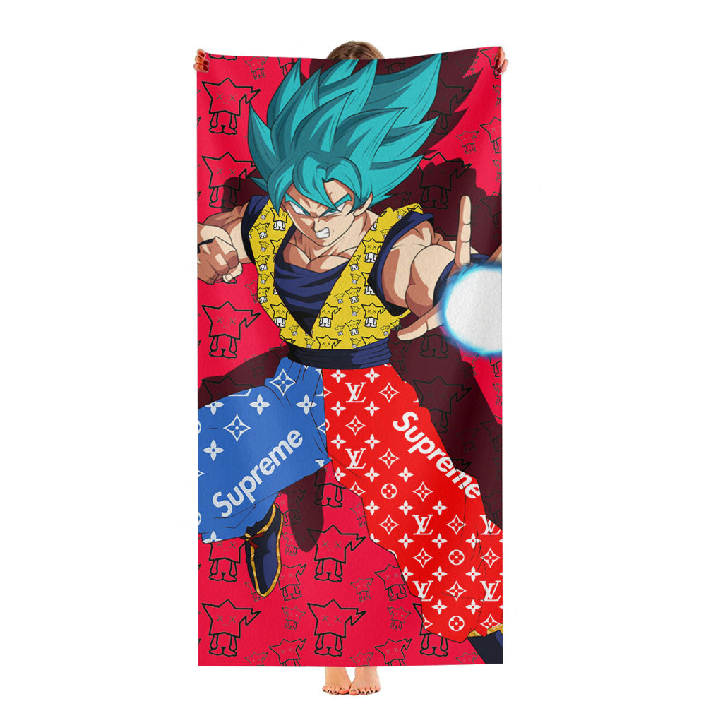 Goku Hype Pattern Ultra-Soft Luxury Bathroom Towels