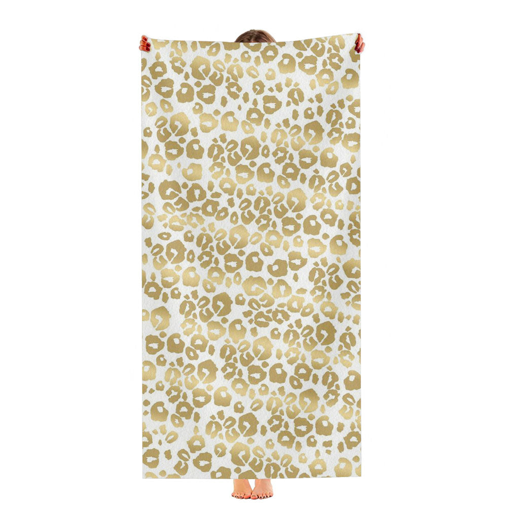 Gold Pattern Shine Cheetah Ultra-Soft Luxury Bathroom Towels