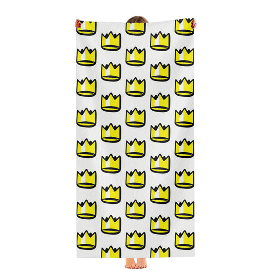 Golden Royal Crown Pattern Ultra-Soft Luxury Bathroom Towels