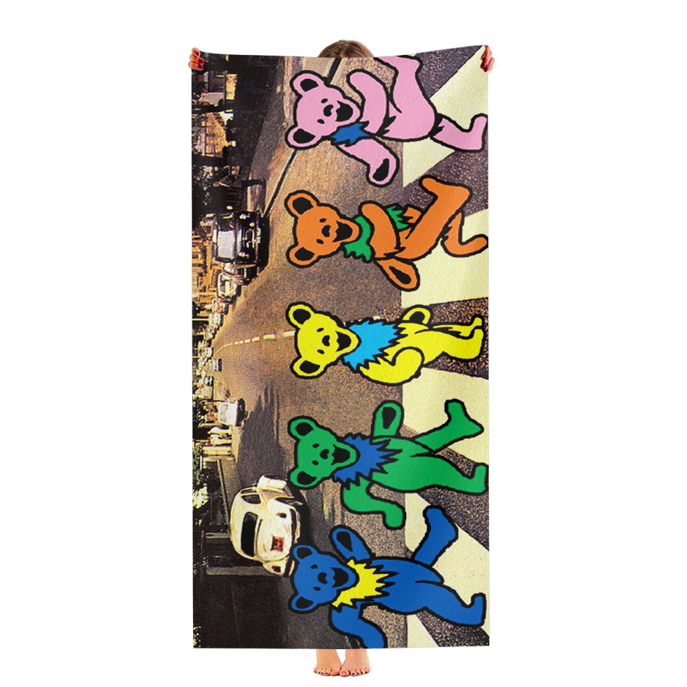 Grateful Dead Bear The Beatle Ultra-Soft Luxury Bathroom Towels