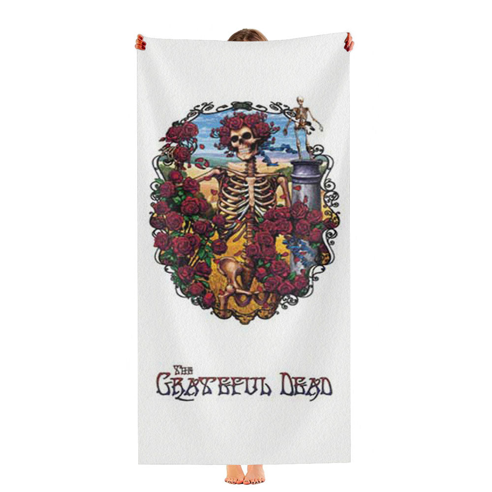 Grateful Dead Elaborate Frame Skeleton Ultra-Soft Luxury Bathroom Towels