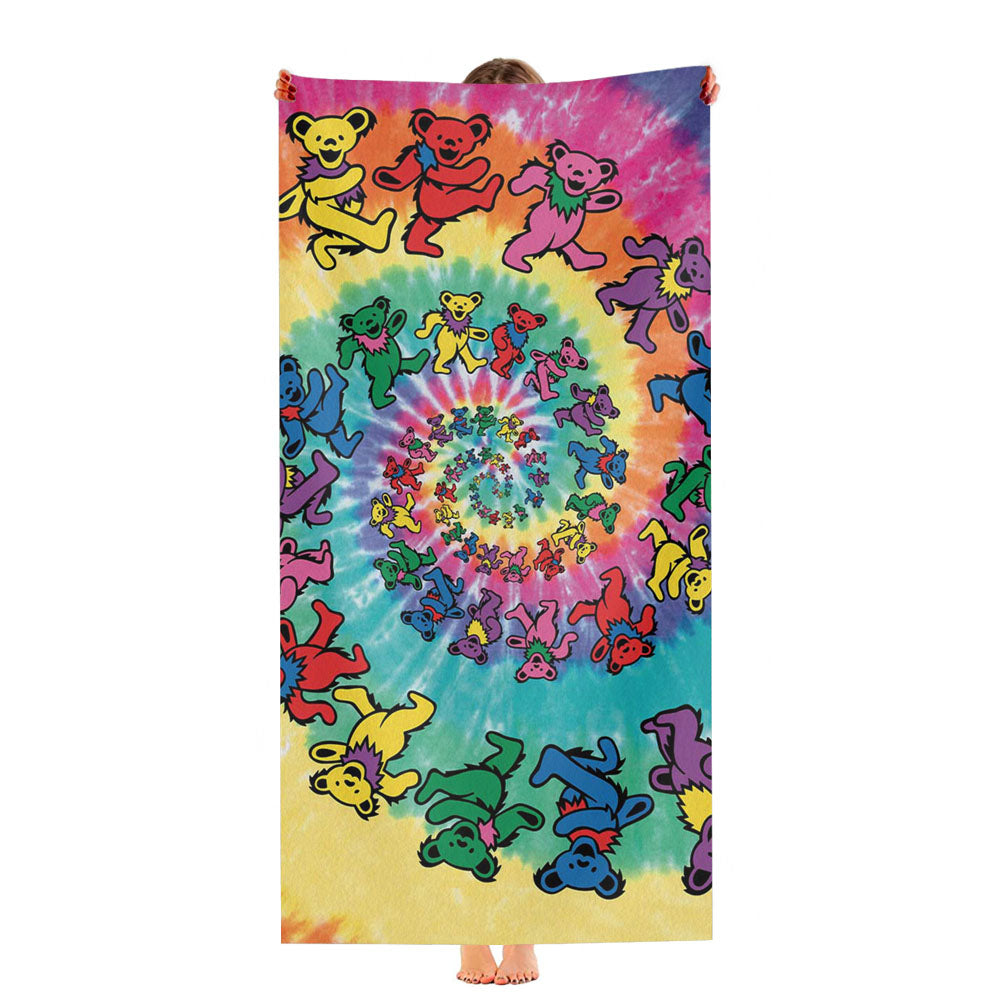 Grateful Dead Tapestry Tie Dye Ultra-Soft Luxury Bathroom Towels