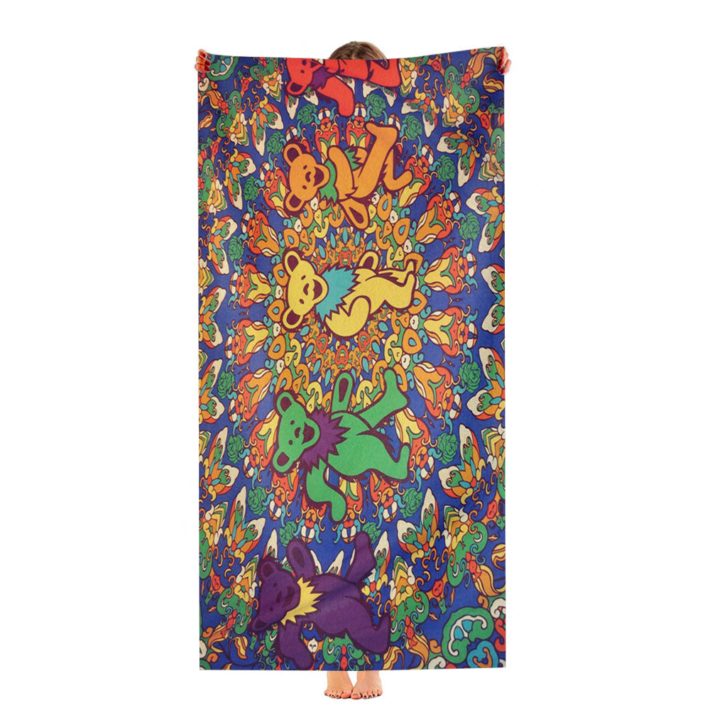 Grateful Dead Tie Dye Tapestry Ultra-Soft Luxury Bathroom Towels